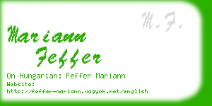 mariann feffer business card